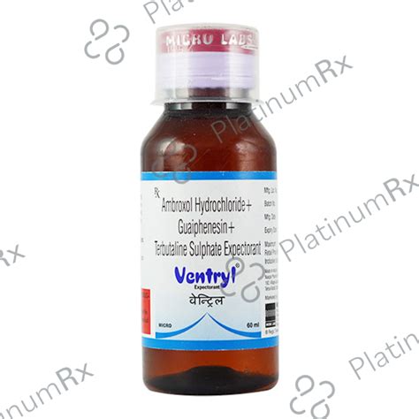 Ventryl 30/100/2.5mg Expectorant 60ml - Save 18% on Substitute Medicine