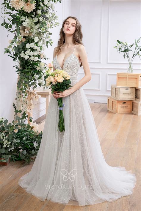 Tulle Boho Wedding Dress