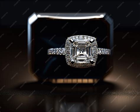Premium Photo | Luxury expensive silver wedding ring jewelry with diamonds