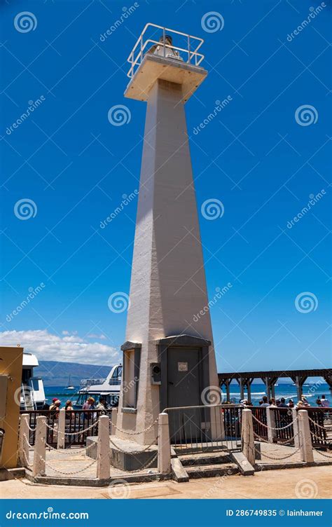 Lighthouse, Waterfront, Lahaina, Maui, Hawaii Editorial Image - Image ...