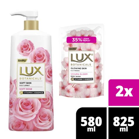 Promo LUX Sabun Cair Sakura Bloom Refill - 825Ml + Soft Pink Pump ...