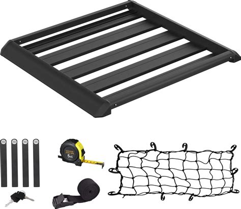 Anti-Rust Aluminum Roof Basket,Universal Roof Cargo Carrier Rack, Top Mount Car Rack with Anti ...