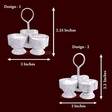 Haldi Kumkum in Silver Container - Heart Shape