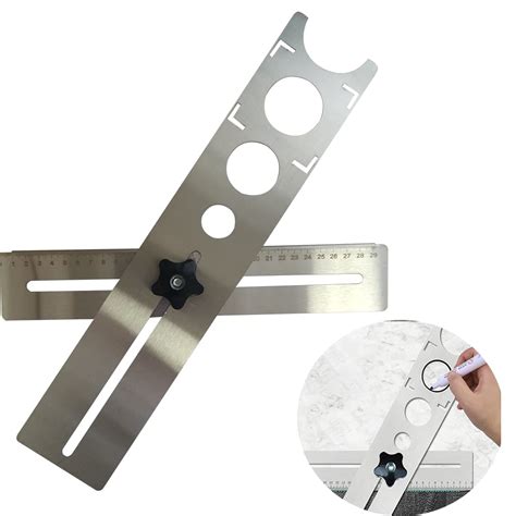 Ceramic Tile Hole Locator, Stainless Steel Universal Punching Tool for ...