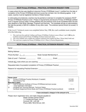 Fillable Online Practical Extension Request Form - Skate Canada Central ...