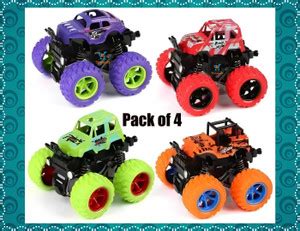 Ya Qi Li Cars Toys for Boys Mini Monster Trucks 4wd Friction Powered ...