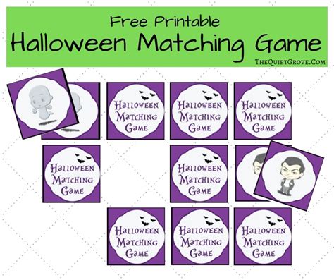 Free Printable Halloween Matching Game