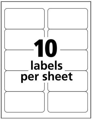 Oddy ST-10A4100 ( 10 LABEL SHEET) PACK OF 100 SELF ADHESIVE Paper Label ...