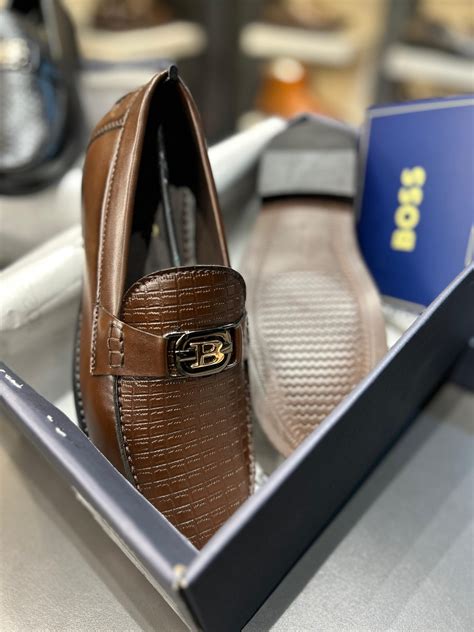 Boss Wooden Sole Party Wear Loafer First Copy Shoes
