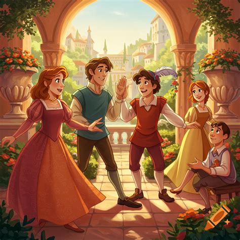 Disney Renaissance style Twelfth Night adaptation on Craiyon