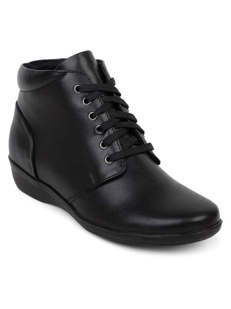 Buy Elle Women's Lace-Up Boots Colour-Black, Size-UK 3 at Amazon.in