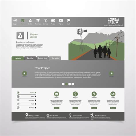 图片素材-一页网站平面UI设计模板设计-jpg格式-未来素材下载
