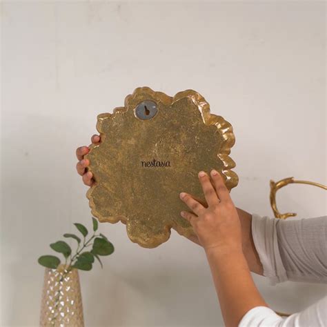 Rose Wall Decor Gold- Unique Decor for Living Room | Nestasia