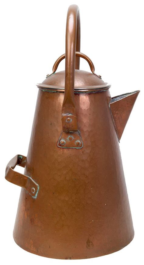 Oversized American Craftsman 'Cowboy Style' Copper Coffee Pot For Sale ...