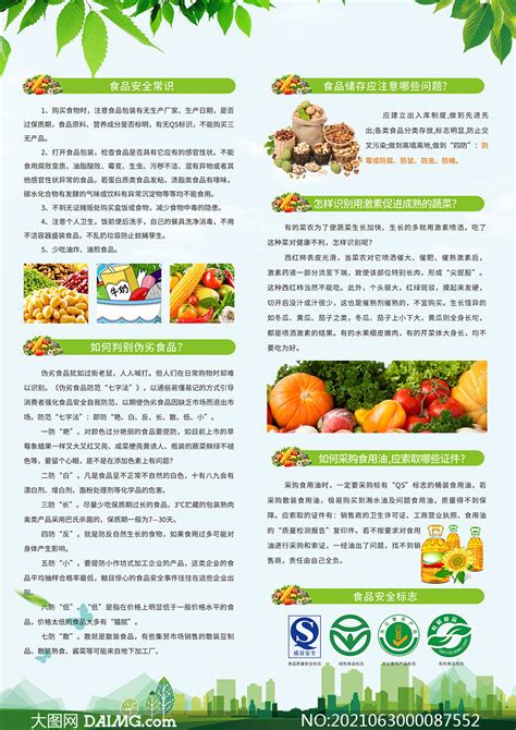 2021年全国食品安全宣传周DM单矢量素材_大图网图片素材