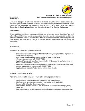 APPLICATION FOR LIHEAP - Absentee Shawnee Tribe - Absenteeshawneetribe ...
