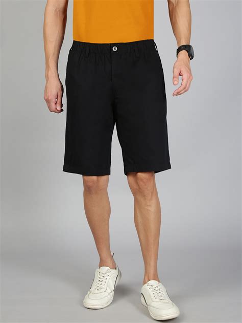 Men 100% Combed Cotton Golf Boxer Shorts Black GS6