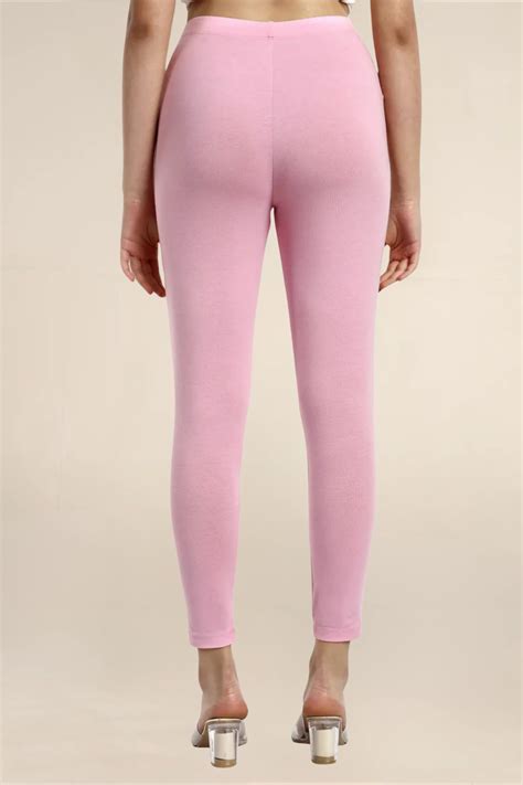 Women Baby Pink Ankle Length Legging – One Sky
