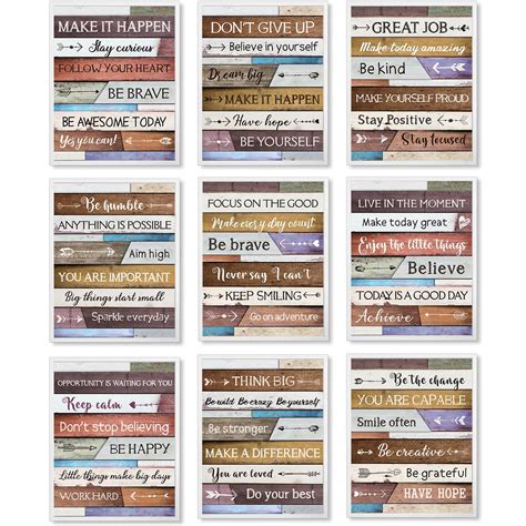 Buy 9 Pieces Inspirational Wall Art for Office Inspirational ...