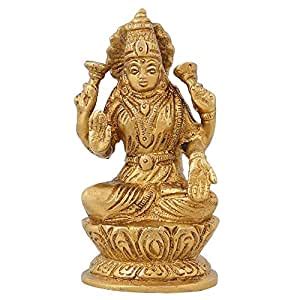 Buy ShalinIndia Religious Gifts Hindu Goddess Laxmi Indian D?cor Brass ...