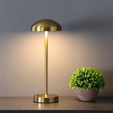 ONEWISH Cordless Table Lamps Set of 2 - Portable Touch Mushroom Lamp ...