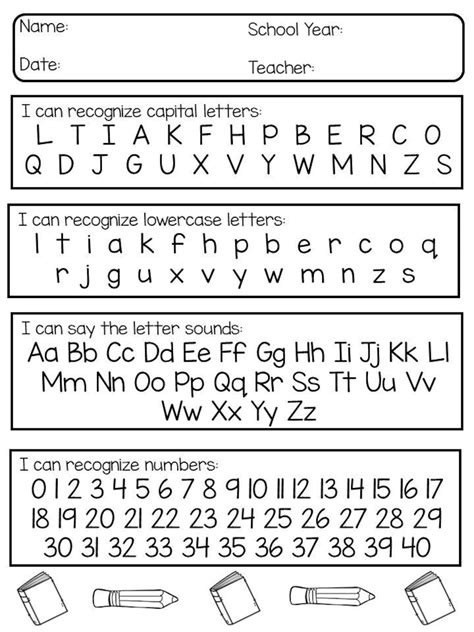 Printable Kindergarten Assessment Worksheets. - Etsy