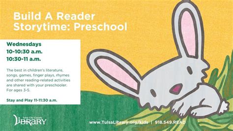 Build-A-Reader Storytime: Preschool, Owasso Library, 11 January 2023 ...