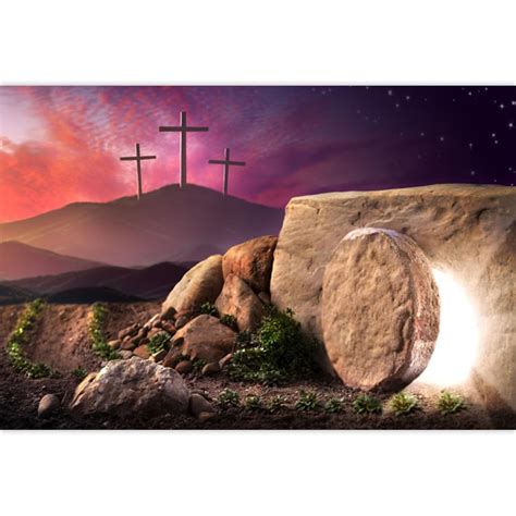 Empty Grave Backdrop 10x8ft Fabric He is Risen Backdrop for Photography ...