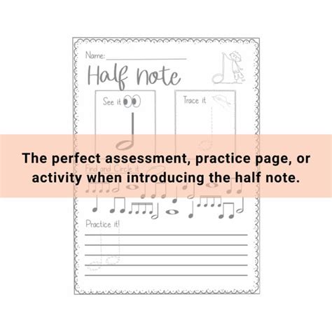 Image result for Half Note Worksheet