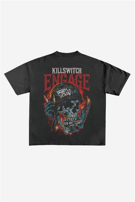 Killswitch Engage Designed Oversized T-shirt – Blue Clover