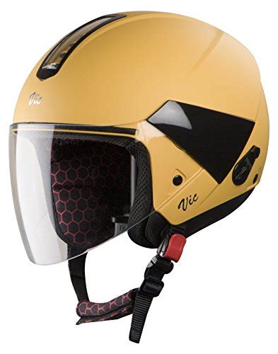 Steelbird SBH-5 VIC Open Face Helmet Moon Yellow, Size: L(57-58 cm ...
