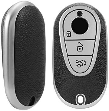 Keyzone Leather TPU Key Cover Compatible for Mercedes Benz S-Class G ...