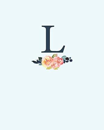 L: 110 Dot-Grid Pages - Monogram Journal and Notebook with a Classic ...