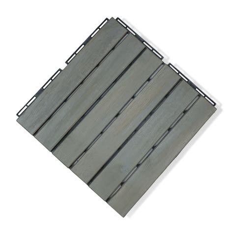 BEEFURNI Interlocking 12" x 12" Flooring Tile Wood Interlocking Deck ...