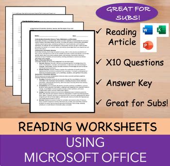 Computer Worksheet MS Word 的图像结果