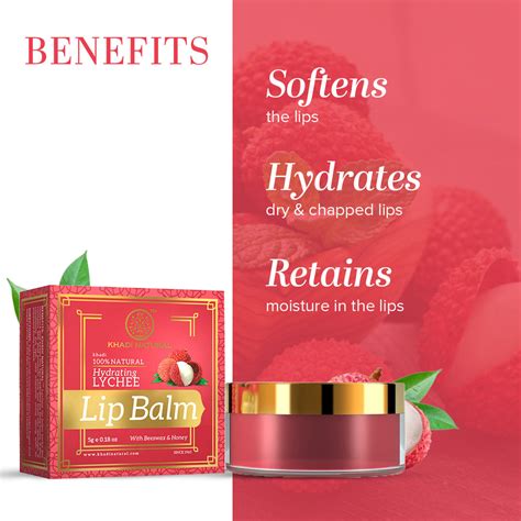 Khadi Natural Lychee Lip Balm - 5gm