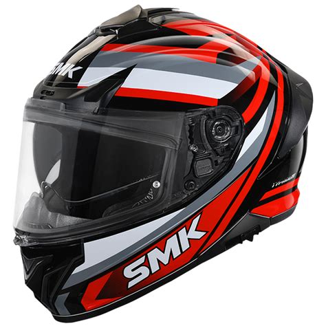 SMK Typhoon Freeride Gloss Black Red Grey (GL236) Helmet– Moto Central