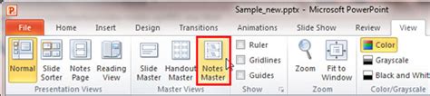 PowerPoint Notes Master 的图像结果