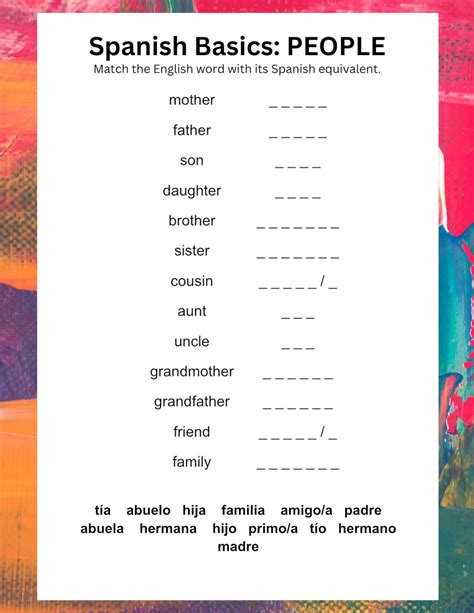 Spanish Worksheets for Kids Printable Spanish Homeschool - Etsy