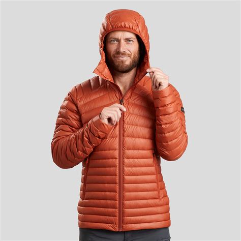 Men’s Down Winter Jacket – MT 100 Orange - Dark sepia - Forclaz - Decathlon