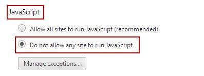 Image result for Disable JavaScript Profiler