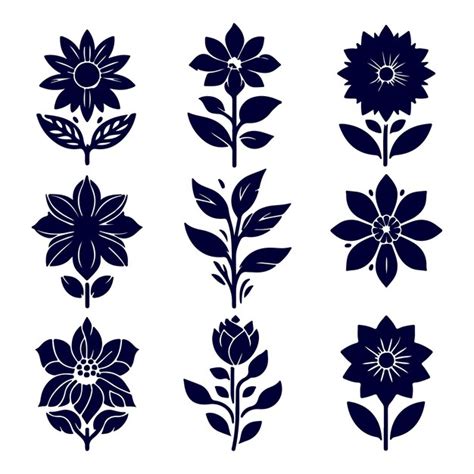 Outline flower set for artistic designs | Premium AI-generated vector