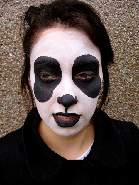 Panda face paint | halloween makeup | Pinterest | Pintura de cara de ...