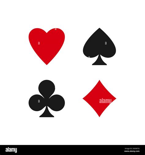 Poker playing cards suits symbols - Spades, Hearts, Diamonds and Clubs ...
