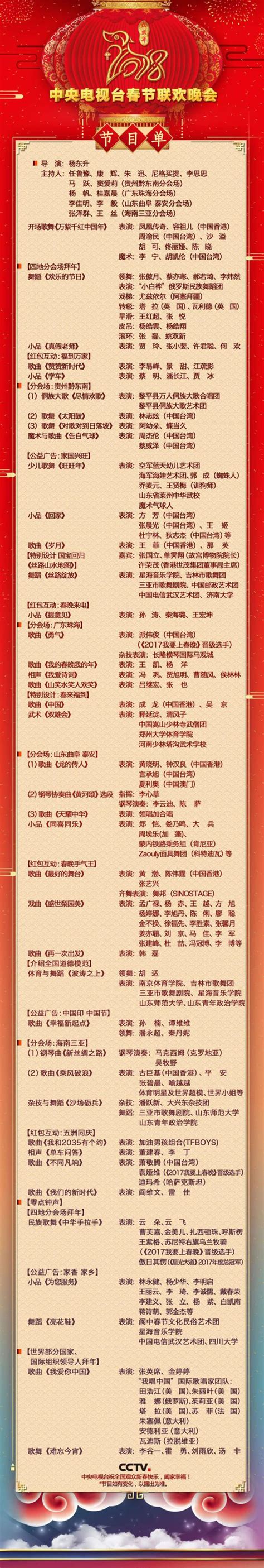 央视春晚节目单公布:河南人出演的四个节目全部在列_新浪河南_新浪网