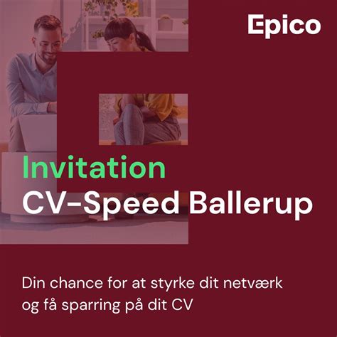 Skal du med til CV-Speed d. 8/5 i Ballerup? ️ Nu har du muligheden for at deltage i et af vores ...