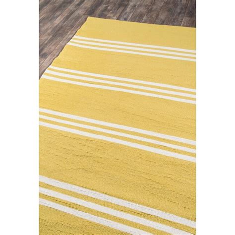 Momeni Veranda 8 x 10 Lemon Indoor/Outdoor Stripe Area Rug in the Rugs ...
