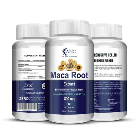 ANC Maca Root Extract 800mg For Reproductive Growth Improves Energy And ...