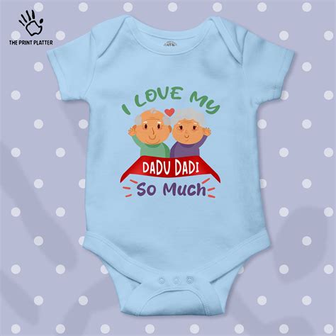 I LOVE MY DADU DADI unisex half sleeve romper