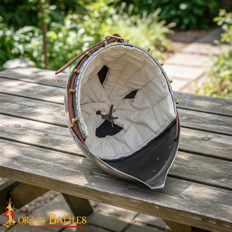 Hounskull Bascinet Helmet with Liner | 14th Century Style